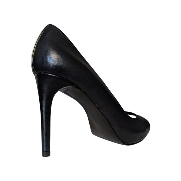 Charles By Charles David Black Leather 5" Heels Peep Toe Size 7US 40EU NEW - Picture 9 of 14